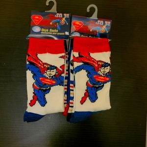 6 Pair of Boys Superman Socks